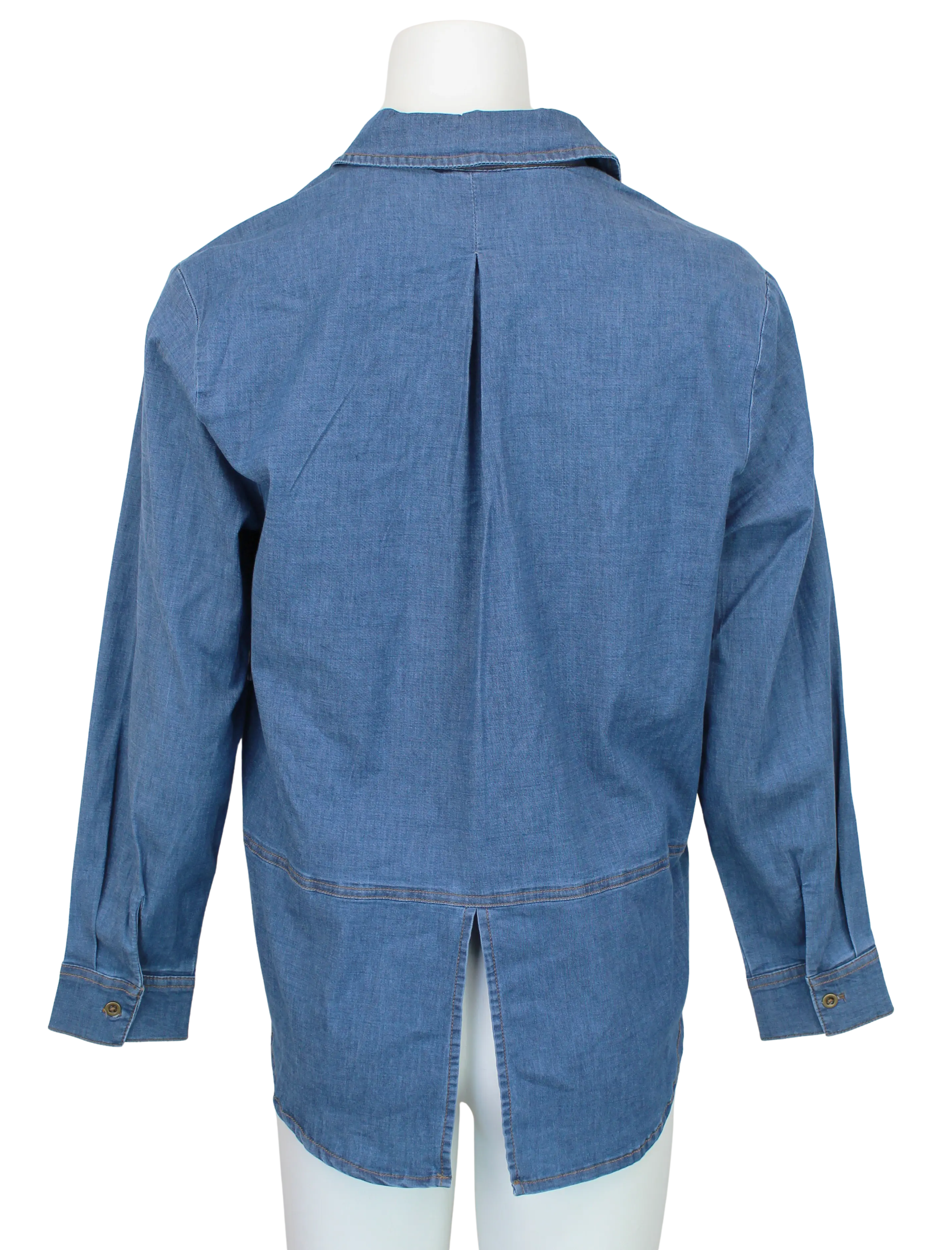 L. Hamrick Delilah Denim Button Down Shirt – Everyday Casual Style