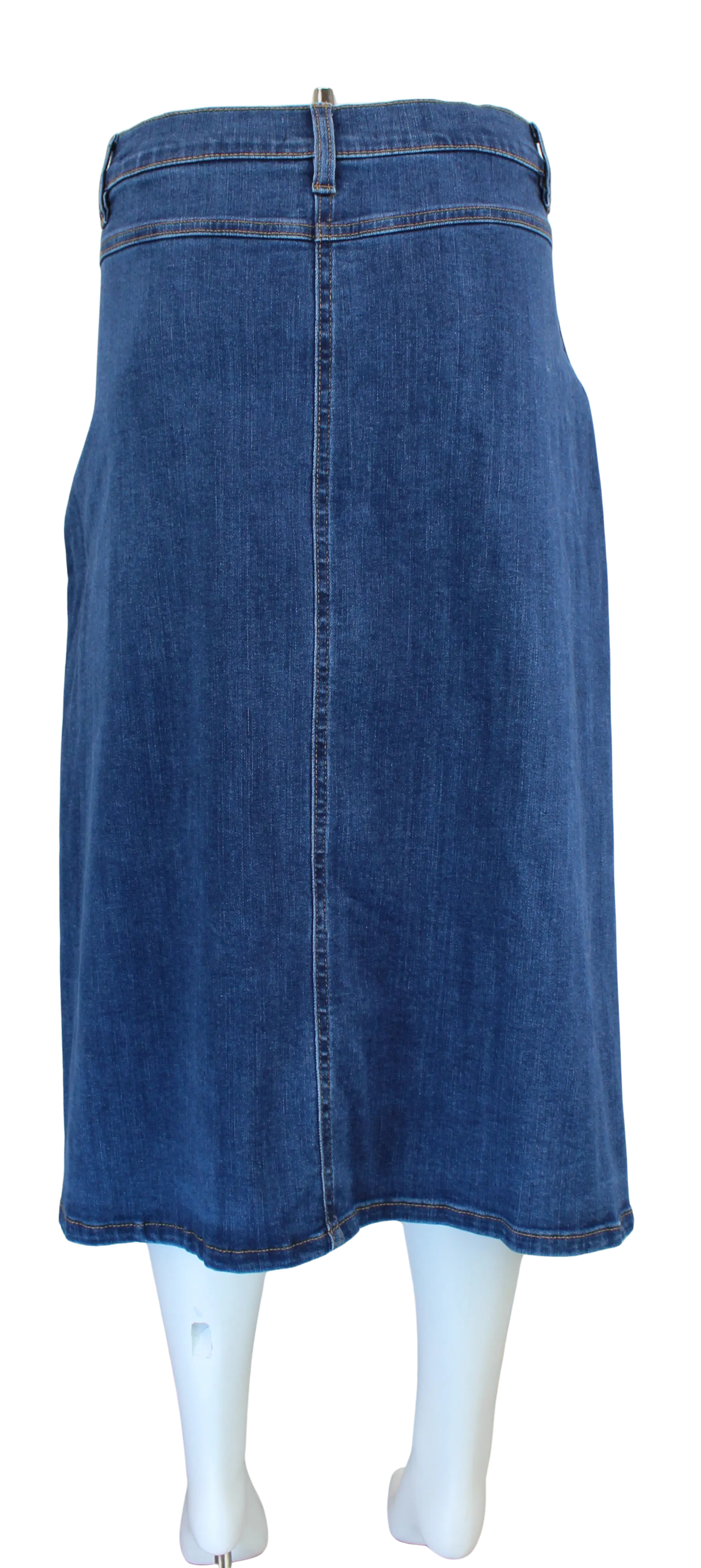 L. Hamrick Betty Denim Skirt – Comfortable Everyday Midi Skirt