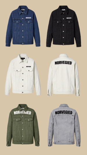 NORVEGIED Minimal Black Denim Jacket – Clean Urban Trucker