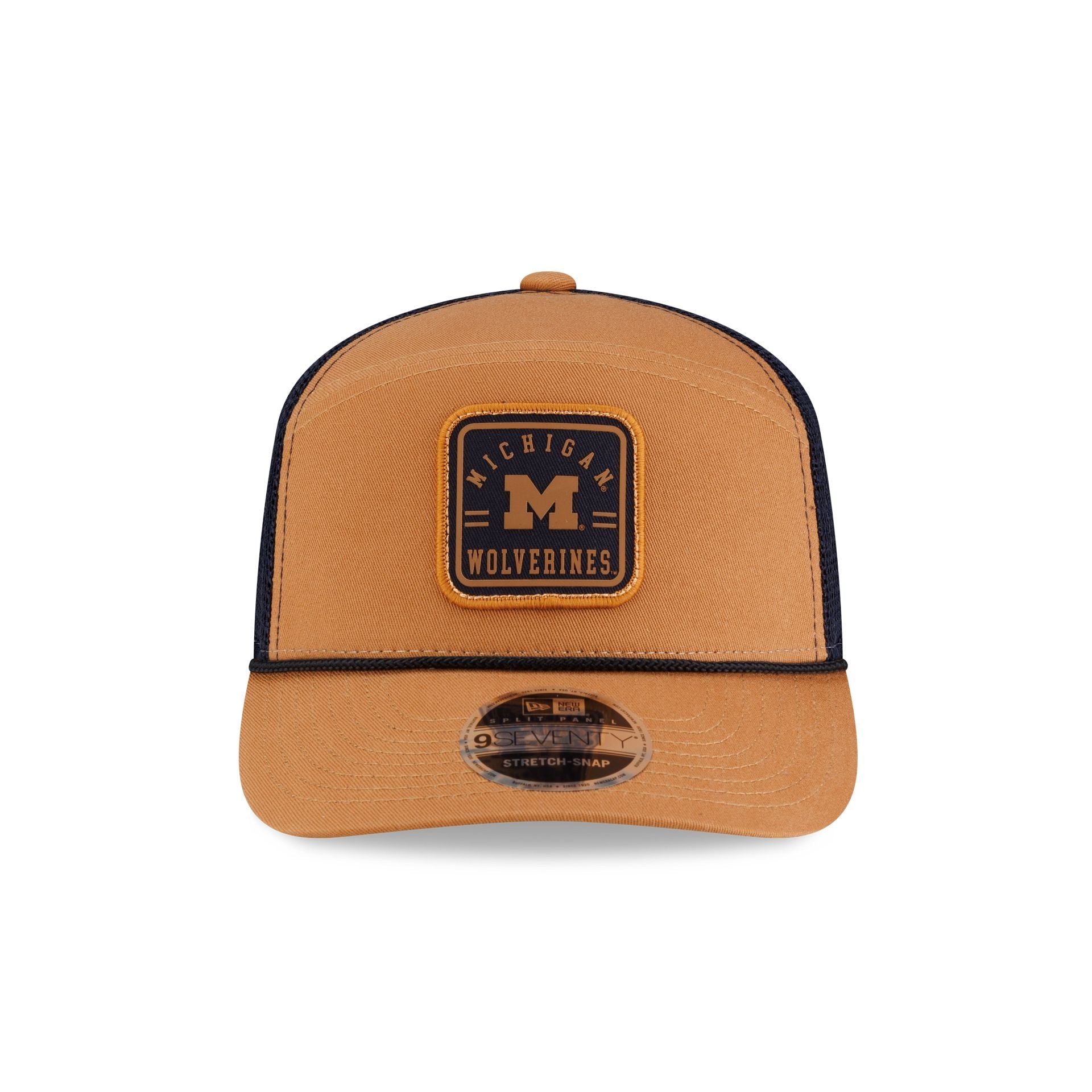 Michigan Wolverines Light Bronze Split Panel 9SEVENTY Trucker Hat