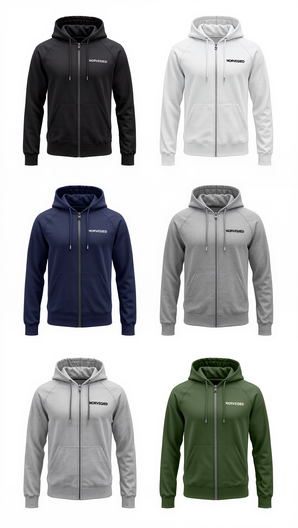 NORVEGIED Core Zip-Up Hoodie – Premium Minimal Full-Zip