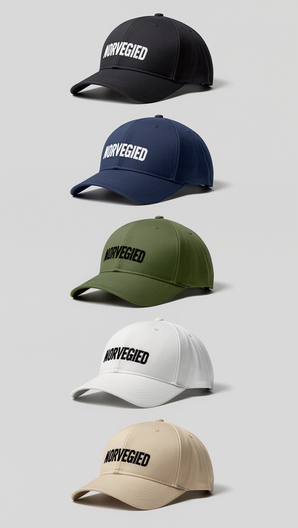 NORVEGIED Mid Profile Panel Cap – Structured Embroidered Baseball Hat