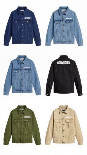 NORVEGIED Earth-Tone Denim Jacket – Olive & Sand Edition