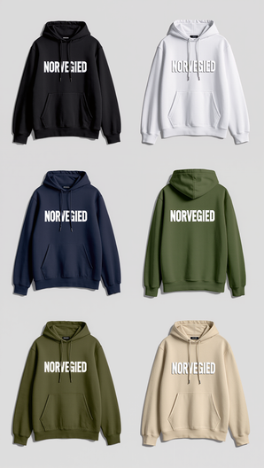 NORVEGIED Core Pullover Hoodie – Dual Logo Design