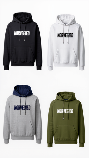 NORVEGIED Slim-Fit Essential Hoodie – Minimal Pullover
