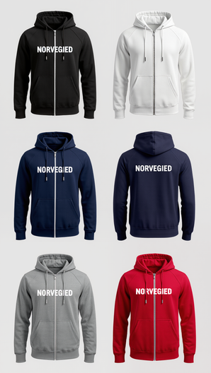NORVEGIED Essential Zip-Up Hoodie – Minimal Full-Zip Hoodie